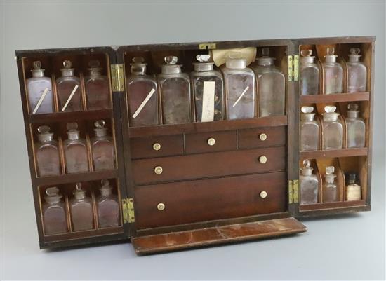A Victorian brass mounted mahogany apothecary chest, W.12.5in. H.13.75in. D.8.25in.